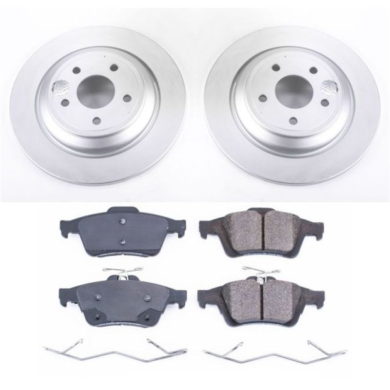 Power Stop 16-18 Ford Focus Rear Z17 Evolution Geomet Coated Brake Kit - CRK7320