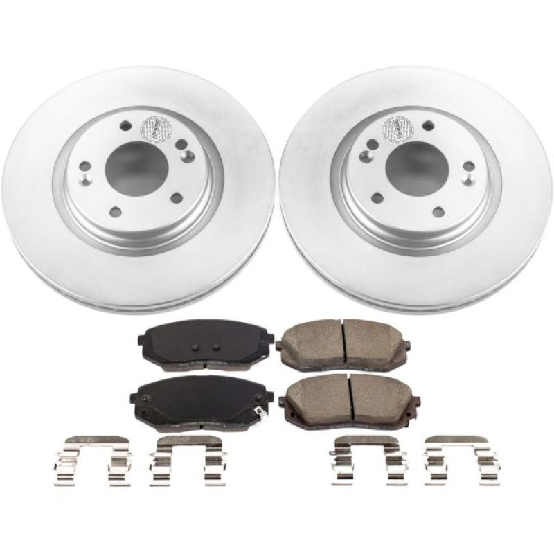 Power Stop 16-19 Hyundai Sonata Front Z17 Evolution Geomet Coated Brake Kit - CRK7353