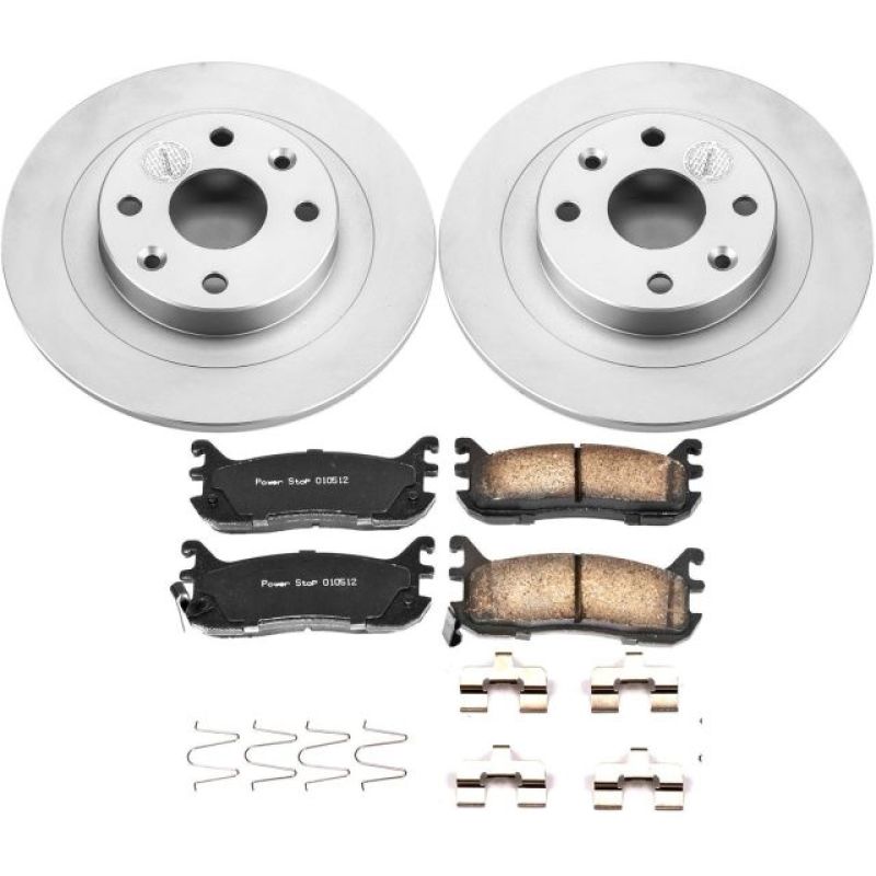 Power Stop 97-03 Ford Escort Rear Z17 Evolution Geomet Coated Brake Kit - CRK772