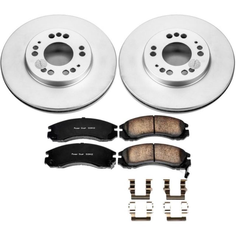 Power Stop 91-96 Dodge Stealth Front Z17 Evolution Geomet Coated Brake Kit - CRK798
