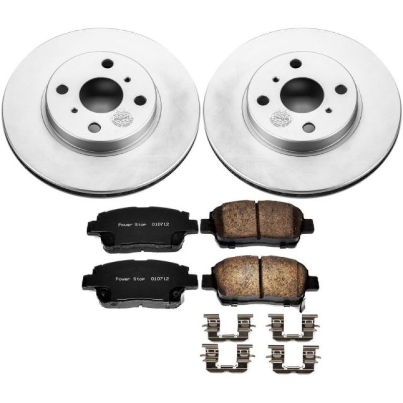Power Stop 01-05 Toyota Echo Front Z17 Evolution Geomet Coated Brake Kit - CRK821