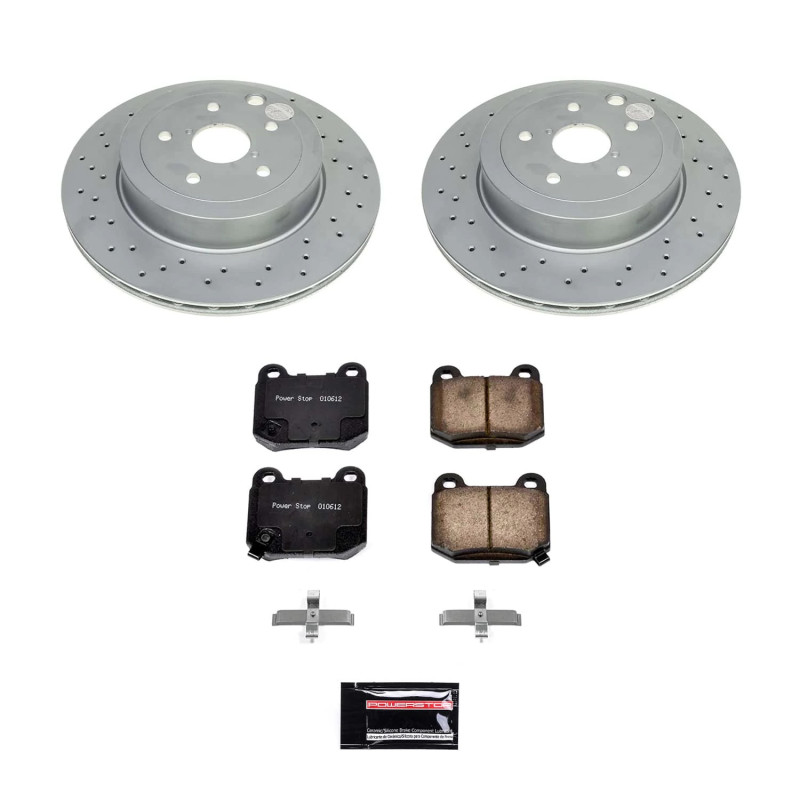 Power Stop 2021 Subaru WRX (w/2 Piston Rear Calipers) Rear Z17 Coated Brake Kit - CRK9015