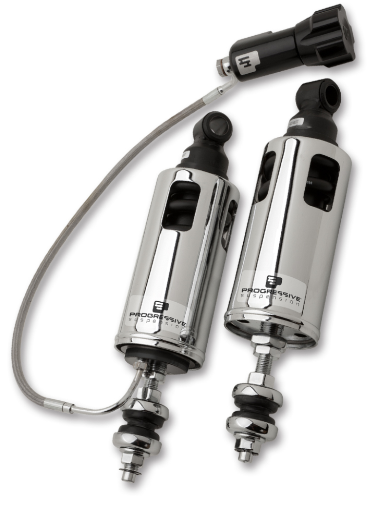 Progressive 00-17 Harley Softail 422 Series Shocks w/RAP Heavy Duty - Chrome - 422-4102C