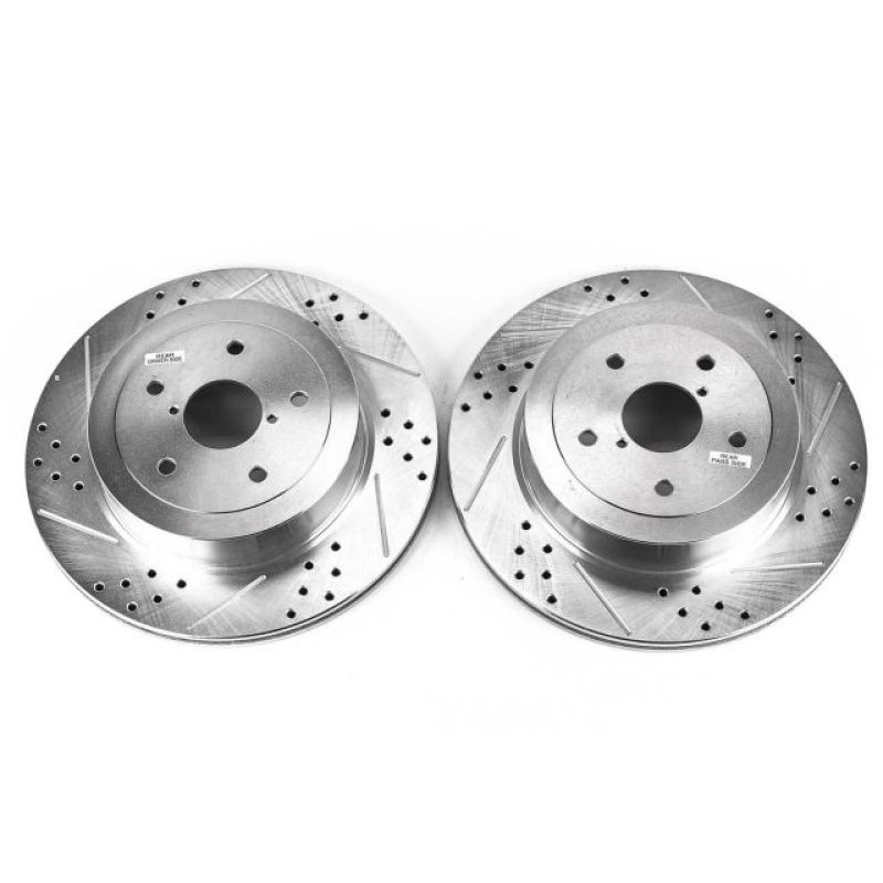Power Stop 05-07 Subaru Impreza Rear Evolution Drilled & Slotted Rotors - Pair - JBR1118XPR