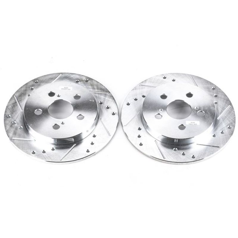 Power Stop 11-13 Lexus CT200h Rear Evolution Drilled & Slotted Rotors - Pair - JBR1362XPR