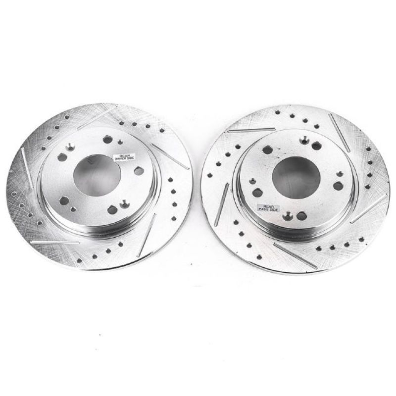Power Stop 11-15 Honda CR-Z Rear Evolution Drilled & Slotted Rotors - Pair - JBR1385XPR
