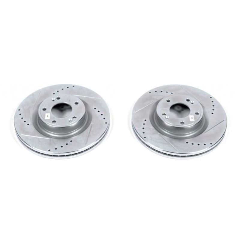 Power Stop 10-16 Hyundai Genesis Coupe Front Evolution Drilled & Slotted Rotors - Pair - JBR1531XPR