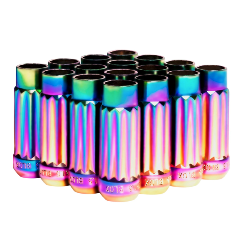 BLOX Racing 12-Sided P17 Tuner Lug Nuts 12x1.25 - NEO Chrome Steel - Set of 16 - BXAC-00144-NEO