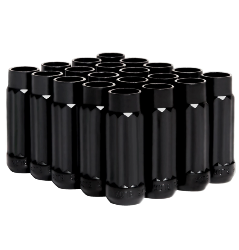 BLOX Racing 12-Sided P17 Tuner Lug Nuts 12x1.25 - Black Steel - Set of 20 - BXAC-00145-BK