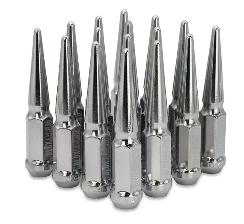 BLOX Racing Spike Forged Lug Nuts - Chrome 12 x 1.50mm - Set of 16 - BXAC-00152-16