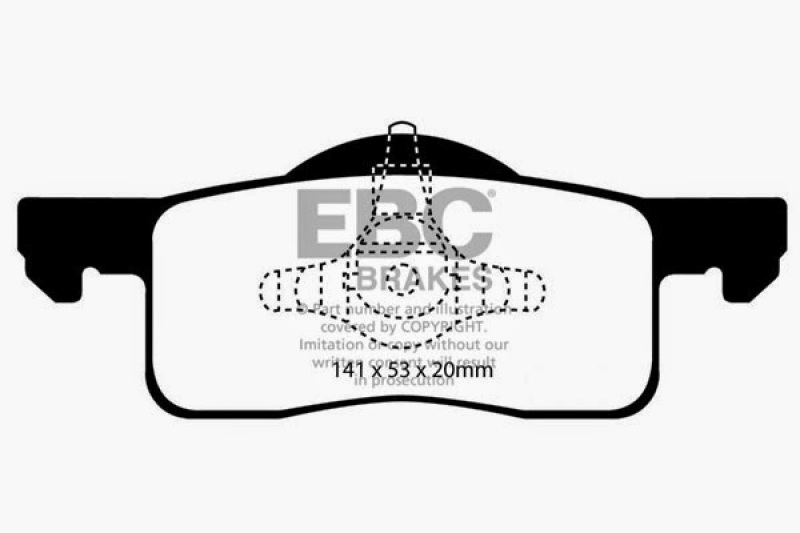 EBC 02-06 Ford Expedition 4.6 2WD Extra Duty Rear Brake Pads - ED91652