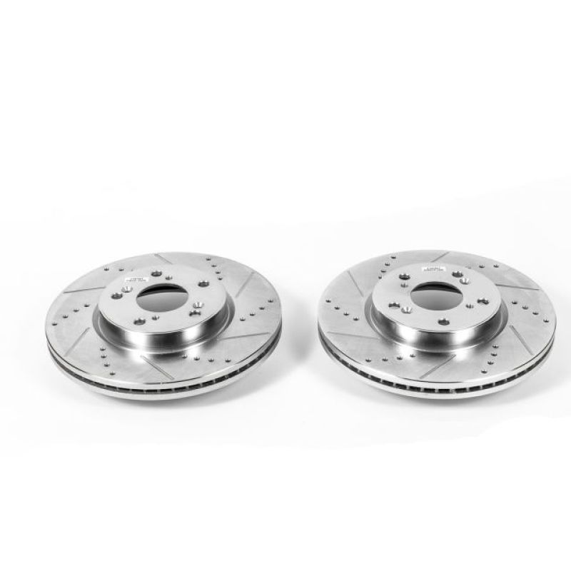Power Stop 13-17 Honda Accord Front Evolution Drilled & Slotted Rotors - Pair - JBR1584XPR