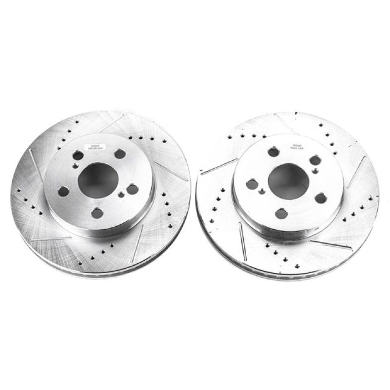 Power Stop 16-19 Toyota Prius Front Evolution Drilled & Slotted Rotors - Pair - JBR1744XPR