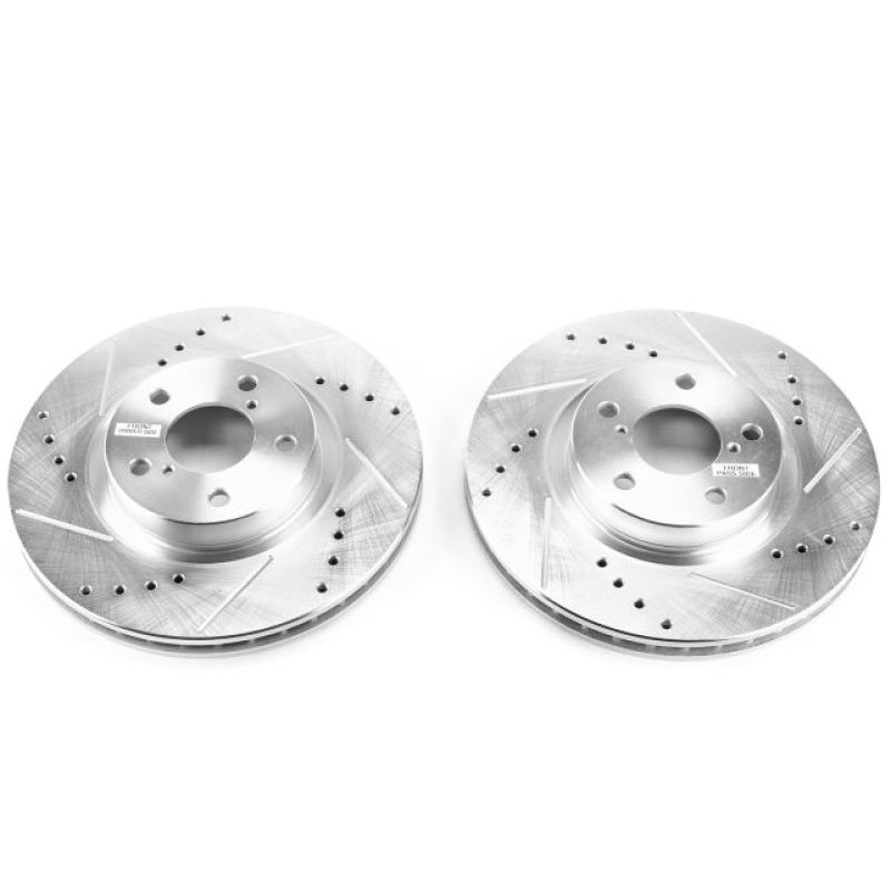 Power Stop 17-19 Subaru Impreza Front Evolution Drilled & Slotted Rotors - Pair - JBR1758XPR