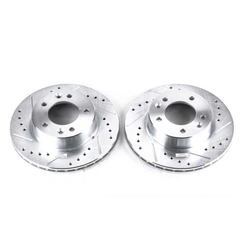 Power Stop 86-91 Mazda RX-7 Front Evolution Drilled & Slotted Rotors - Pair - JBR381XPR