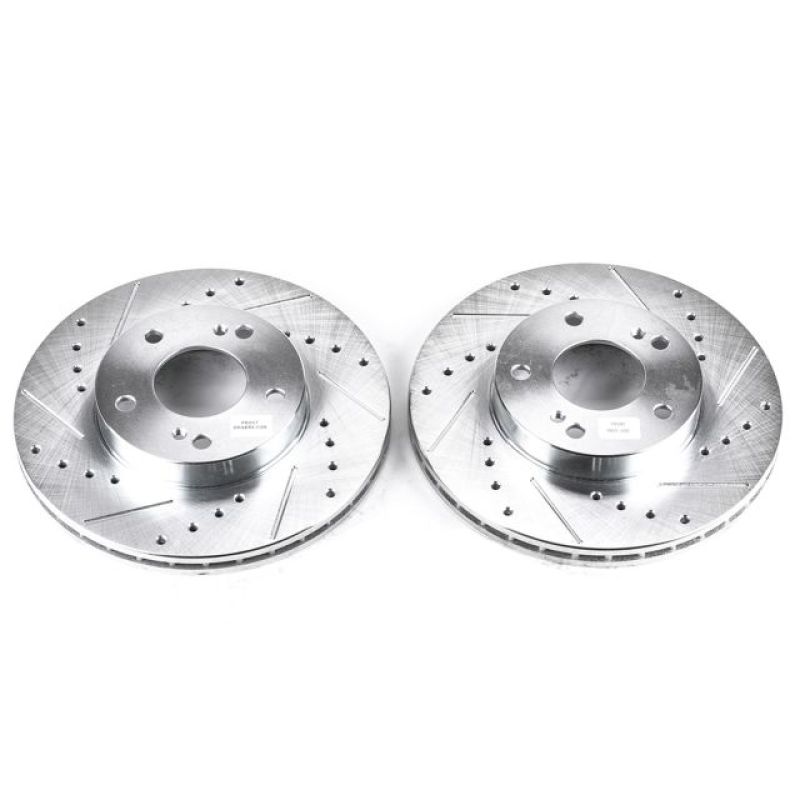 Power Stop 96-99 Infiniti I30 Front Evolution Drilled & Slotted Rotors - Pair - JBR505XPR