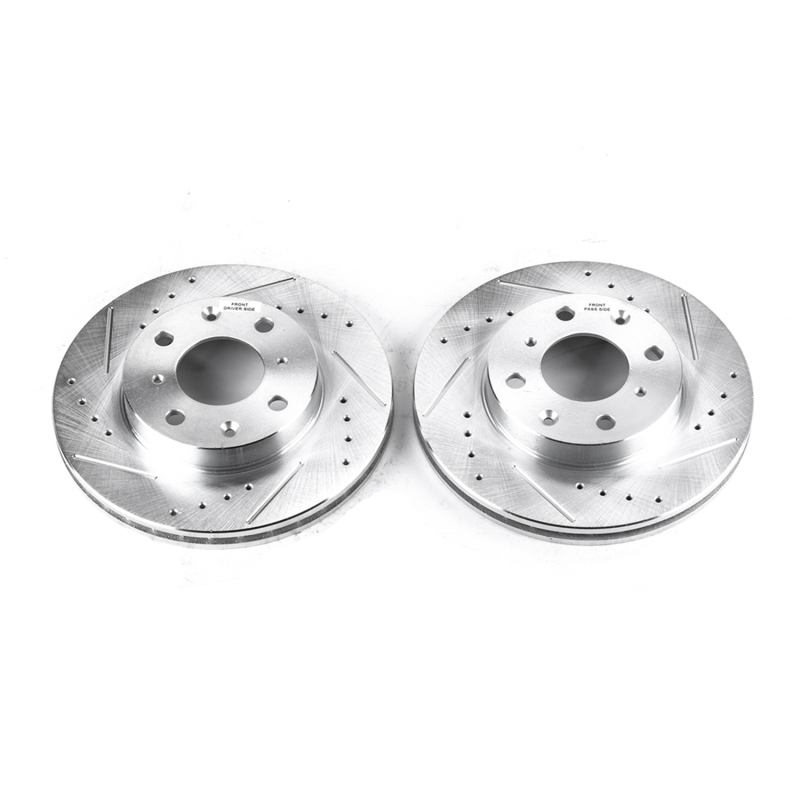 Power Stop 90-00 Honda Civic Front Evolution Drilled & Slotted Rotors - Pair - JBR525XPR