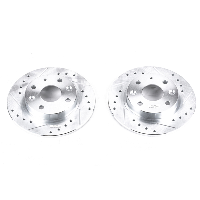 Power Stop 90-93 Mazda Miata Rear Evolution Drilled & Slotted Rotors - Pair - JBR544XPR