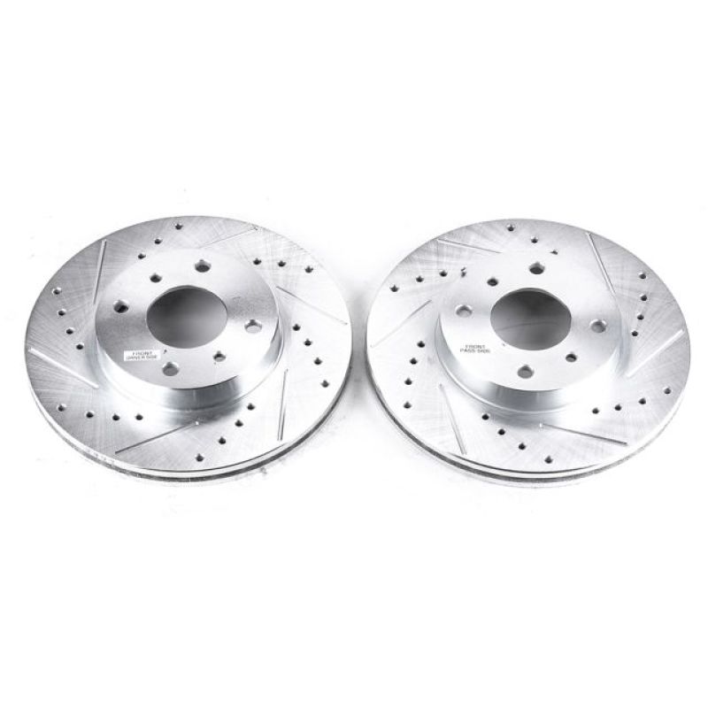 Power Stop 99-02 Infiniti G20 Front Evolution Drilled & Slotted Rotors - Pair - JBR557XPR