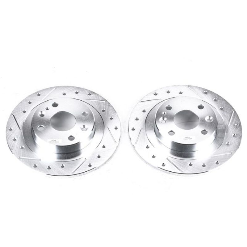 Power Stop 91-03 Ford Escort Rear Evolution Drilled & Slotted Rotors - Pair - JBR570XPR