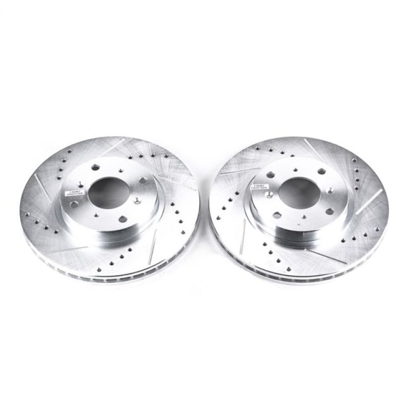 Power Stop 93-96 Honda Prelude Front Evolution Drilled & Slotted Rotors - Pair - JBR707XPR