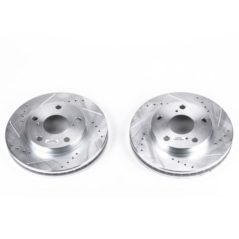 Power Stop 92-01 Toyota Camry Front Evolution Drilled & Slotted Rotors - Pair - JBR711XPR