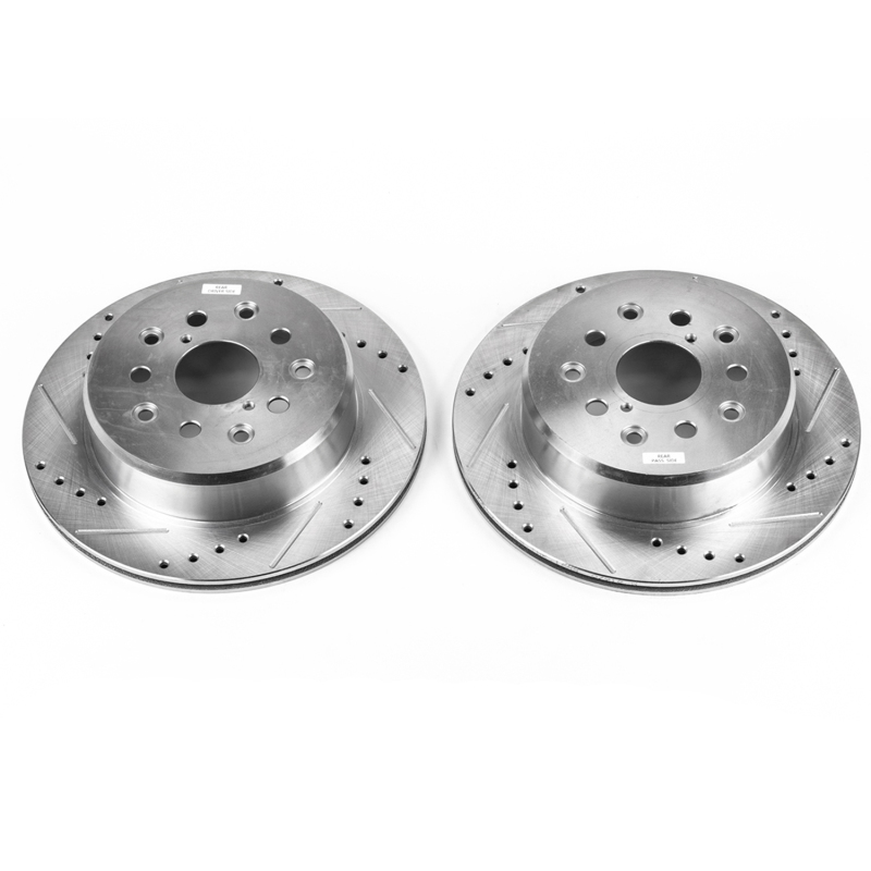 Power Stop 93-97 Lexus GS300 Rear Evolution Drilled & Slotted Rotors - Pair - JBR717XPR