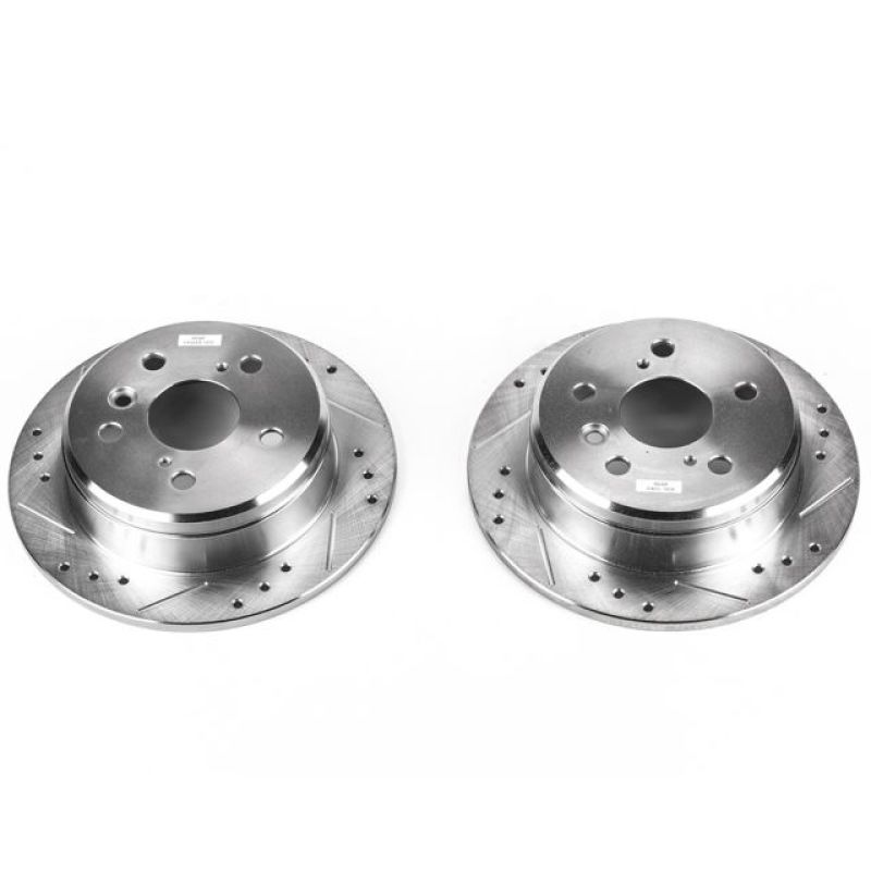 Power Stop 97-01 Lexus ES300 Rear Evolution Drilled & Slotted Rotors - Pair - JBR718XPR