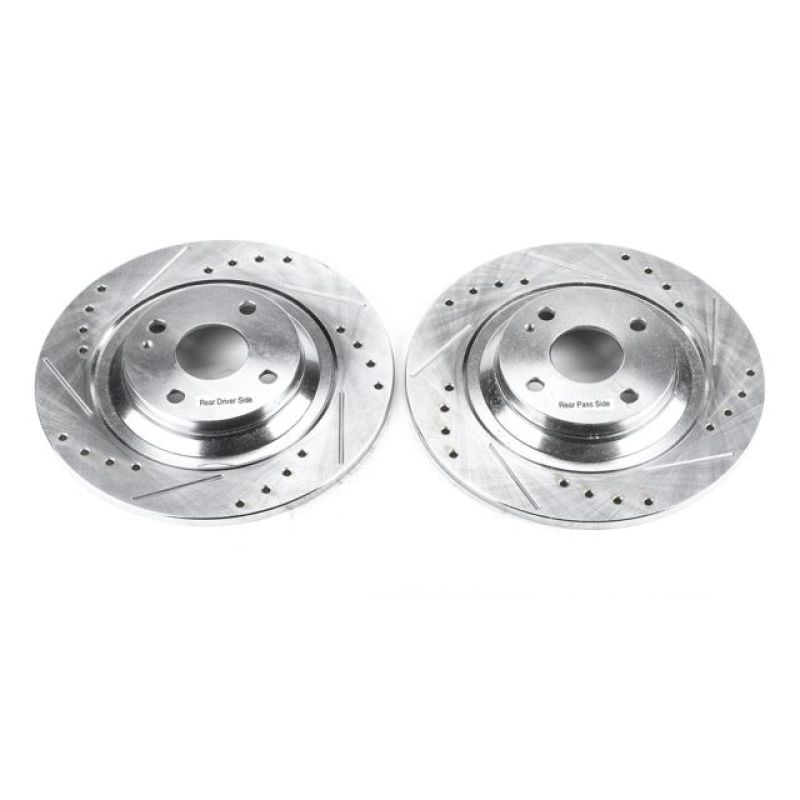 Power Stop 01-05 Mazda Miata Rear Evolution Drilled & Slotted Rotors - Pair - JBR951XPR