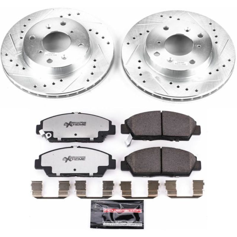 Power Stop 92-96 Honda Prelude Front Z26 Street Warrior Brake Kit - K1033-26