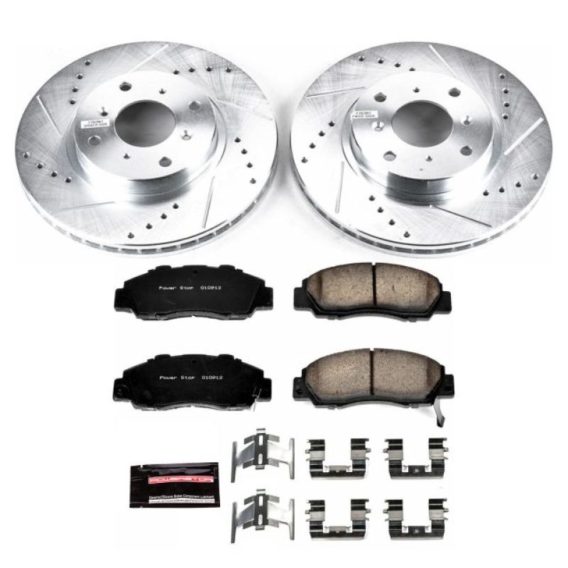 Power Stop 93-96 Honda Prelude Front Z23 Evolution Sport Brake Kit - K1037