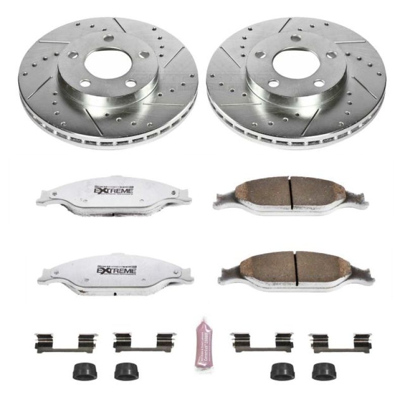 Power Stop 99-04 Ford Mustang Front Z26 Street Warrior Brake Kit - K1301-26
