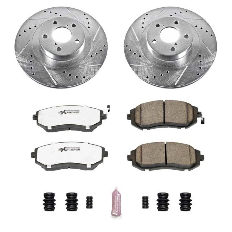 Power Stop 05-06 Saab 9-2X Front Z26 Street Warrior Brake Kit - K2373-26