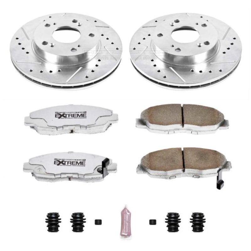 Power Stop 06-11 Honda Civic Front Z26 Street Warrior Brake Kit - K2384-26