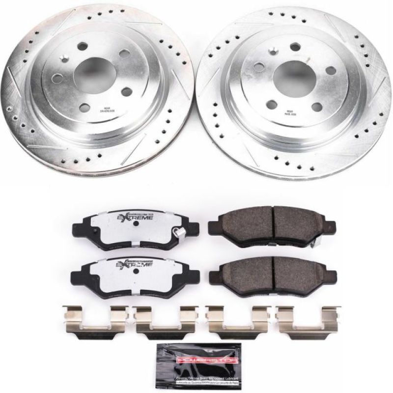 Power Stop 08-14 Cadillac CTS Rear Z26 Street Warrior Brake Kit - K3072-26
