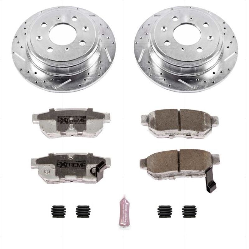 Power Stop 90-01 Acura Integra Rear Z26 Street Warrior Brake Kit - K408-26