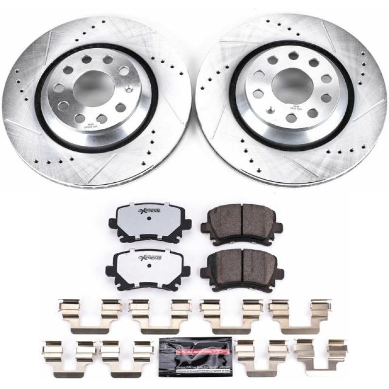 Power Stop 09-17 Volkswagen CC Rear Z26 Street Warrior Brake Kit - K4628-26