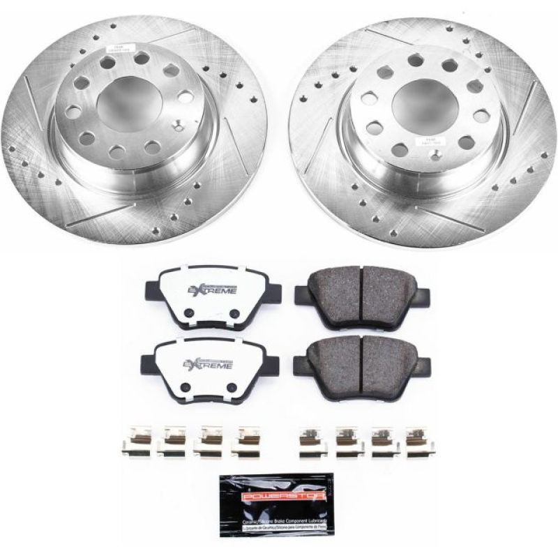 Power Stop 10-12 Audi A3 Rear Z26 Street Warrior Brake Kit - K5667-26