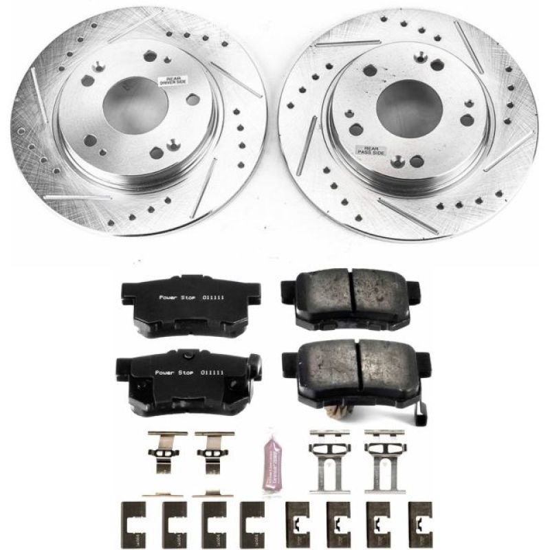 Power Stop 11-15 Honda CR-Z Rear Z23 Evolution Sport Brake Kit - K5860
