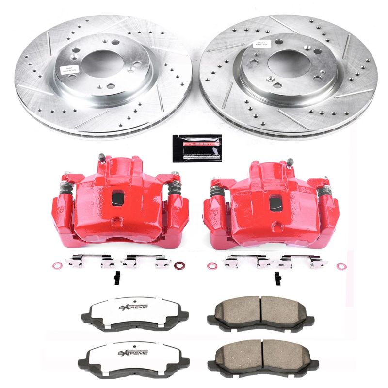 Power Stop 06-12 Mitsubishi Eclipse Front Z26 Street Warrior Brake Kit w/Calipers - KC094-26