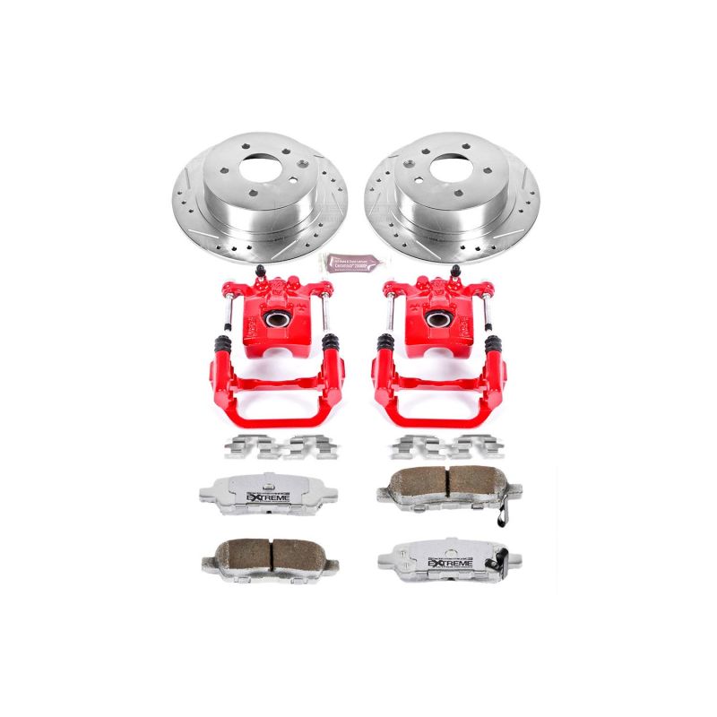 Power Stop 02-06 Nissan Altima Rear Z26 Street Warrior Brake Kit w/Calipers - KC098-26