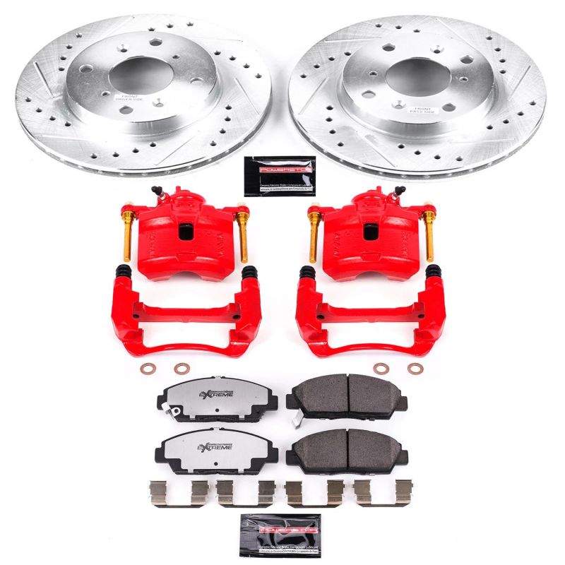 Power Stop 92-96 Honda Prelude Front Z26 Street Warrior Brake Kit w/Calipers - KC1033-26