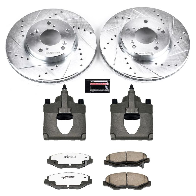 Power Stop 14-15 Acura ILX Front Z26 Street Warrior Brake Kit w/Calipers - KC1043A-26