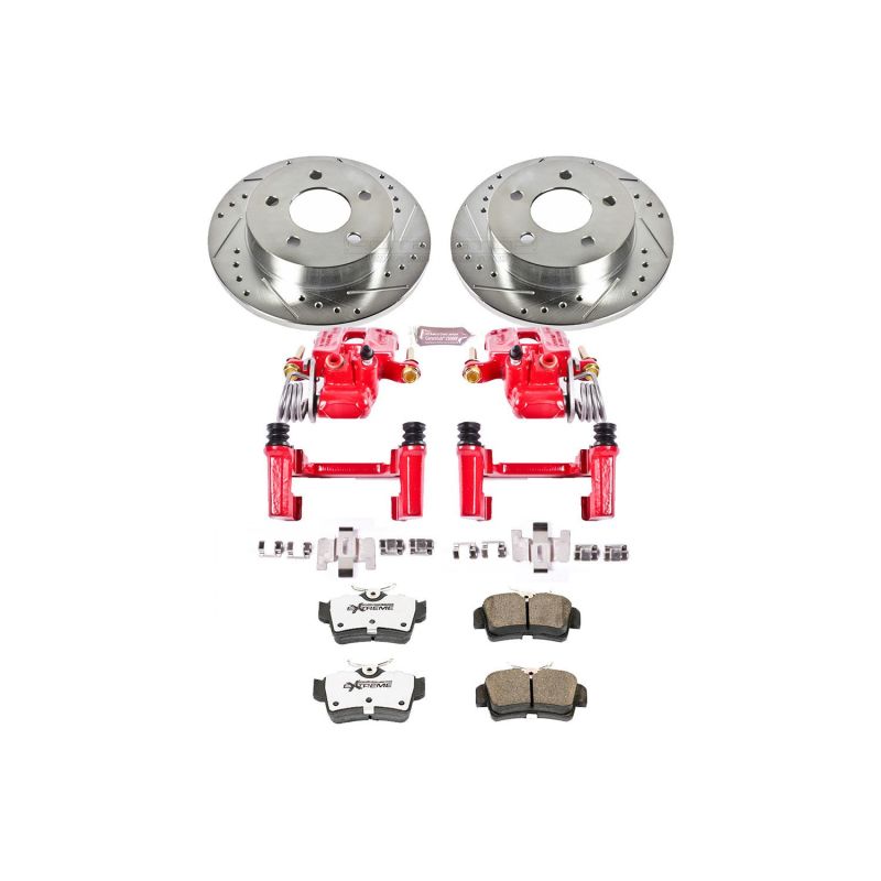 Power Stop 94-04 Ford Mustang Rear Z26 Street Warrior Brake Kit w/Calipers - KC1303-26