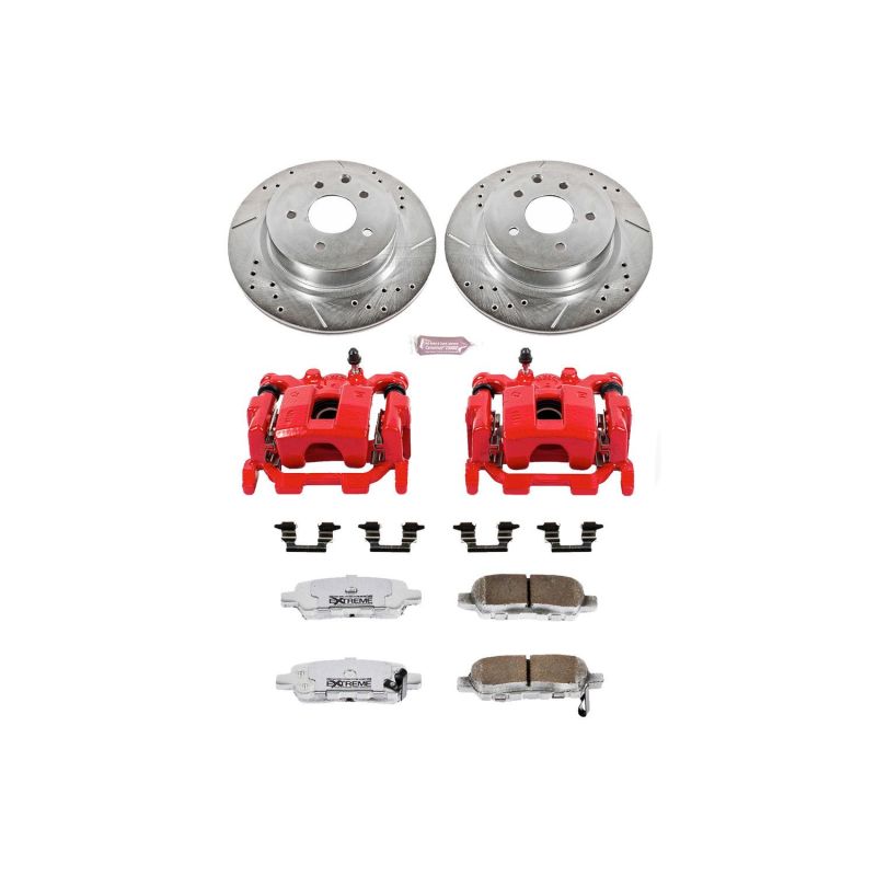 Power Stop 09-14 Nissan Maxima Rear Z26 Street Warrior Brake Kit w/Calipers - KC179C-26