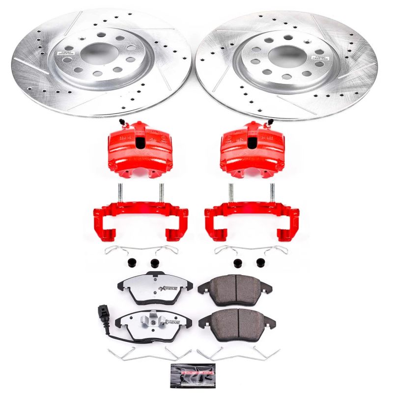Power Stop 06-09 Audi A3 Front Z26 Street Warrior Brake Kit w/Calipers - KC2259A-26