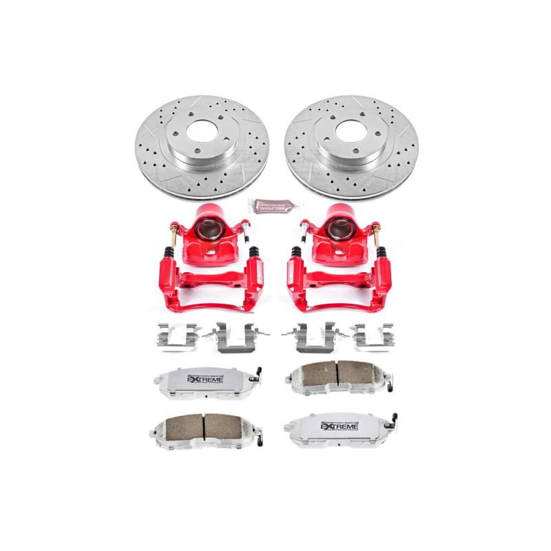 Power Stop 02-04 Infiniti I35 Front Z26 Street Warrior Brake Kit w/Calipers - KC2282-26