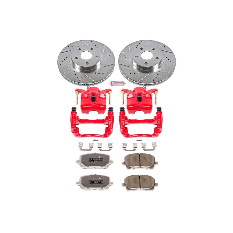 Power Stop 03-08 Pontiac Vibe Front Z26 Street Warrior Brake Kit w/Calipers - KC2316-26
