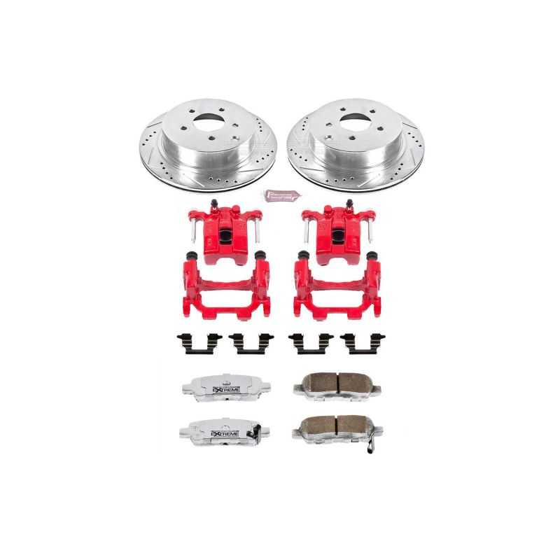 Power Stop 12-13 Infiniti M35h Rear Z26 Street Warrior Brake Kit w/Calipers - KC2427A-26