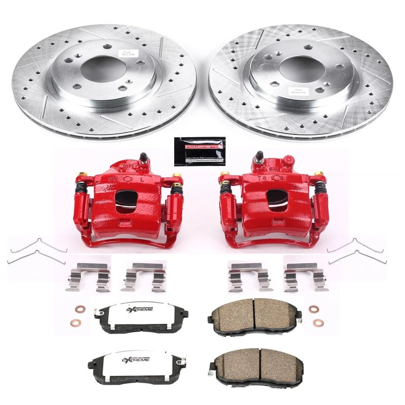 Power Stop 1999 Nissan Maxima Front Z26 Street Warrior Brake Kit w/Calipers - KC3137A-26
